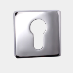 Pair Orno Polished Chrome Square Euro Escutcheon | SYS001SQCP