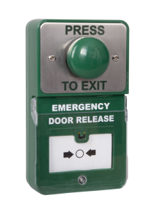 Dual Unit-Combined Emergency Door Release and Large Green Button