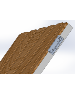 Set Ceam 1230 Concealed Hinge Extension Brackets to suit 8mm - 20mm thick Cladding