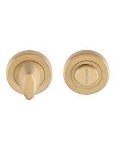 Carlisle Satin Brass Thumbturn Snib & Release on round rose | SZM004SB