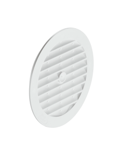 Ventilation Grille, for Recess Mounting, with Flanged Rim, Ø 123 mm, Plastic