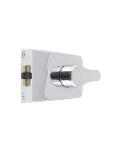 Polished Chrome Standard Deadlocking Rim Cylinder Roller Latch | AR850-PC-PC