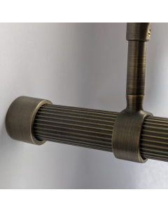 Roman Brass Dark Reeded 1500mm Rail - REED1500RB