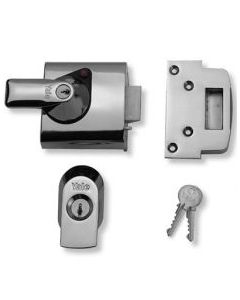 Yale BS1 60mm Chrome Auto Deadlocking Night Latch