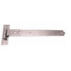 Pair 250mm Galvanised Steel Straight Hook and Band Hinge on Plate