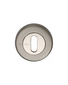 Mercury Split Finish Standard Key Escutcheon Round - V4000