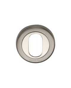 Mercury Split Finish Oval Profile Cylinder Escutcheon Round - V4010