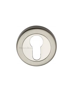 Mercury Split Finish Euro Profile Cylinder Escutcheon Round - V4020