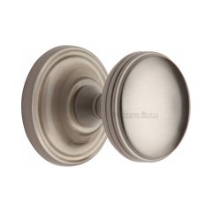 Heritage Brass Satin Nickel Whitehall Door Knob on Rose