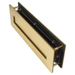 330 x 110mm PVD Satin Brass Marine 316 Letter Plate Kit | LP400-PSB