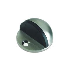 Satin Stainless Steel 40mm dia. Oval Floor Mounted Door Stop | ZAS06CSS
