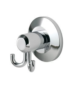 Polished Chrome Tempo Double Robe Hooks