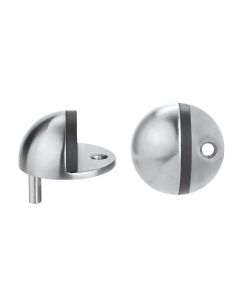 Satin Stainless Steel 45mm dia. Oval Floor Mounted Door Stop | ZAS06BSS