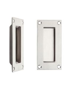 100x50mm Satin Stainless Steel Rectangular Flush Pull | ZAS10SS