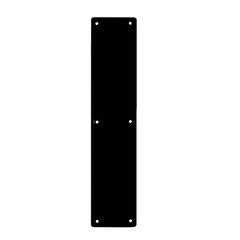 75x350mm Powder Coat Matt Black Rounded Finger Plate | ZAS32RB-PCB