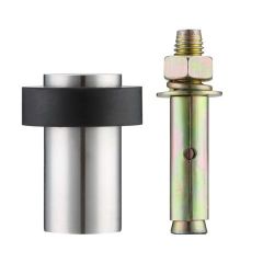 Satin Stainless Steel 30x40mm Heavy Duty Anchored Floor Mounted Door Stop | ZAS91SS