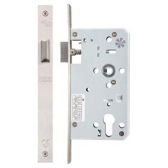 Satin Stainless Steel DIN standard 60mm backset Latch Case | ZDL0060LSS