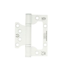 Pair 102mm Grade 11 Flush/Interleaf Matt White Ball Bearing Hinge | ZHSSFH-243S-PCW