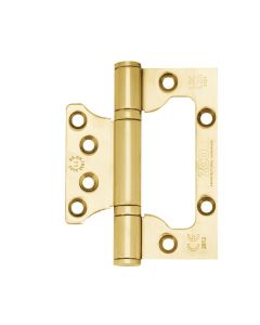 Pair 102mm Grade 11 Flush/Interleaf Satin Brass Ball Bearing Hinge | ZHSSFH-243S-PVDSB