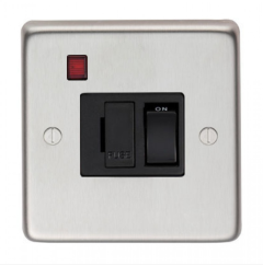 From the Anvil Satin Stainless Steel 13 Amp Fused Switch & Neon | 34209/1