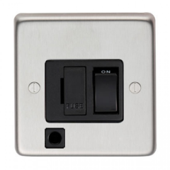 From the Anvil Satin Stainless Steel 13 Amp Fused Switch & Flex | 34210/1