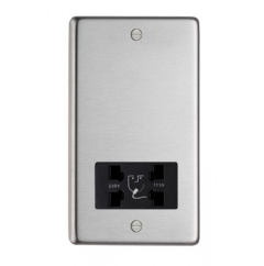 From the Anvil Satin Stainless Steel Dual Volt Shaver Socket | 34232/1