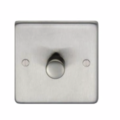 From the Anvil Satin Stainless Steel Single LED Dimmer Switch | 91797