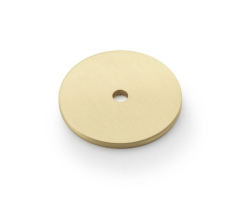 Alexander and Wilks Satin Brass 30mm Circular Cabinet Knob Backplate
