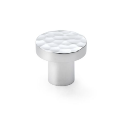 Alexander and Wilks Polished Chrome 30mm Hanover Hammered Cupboard Knob 