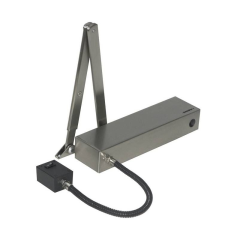 Arrow 613EM Satin Stainless Electro Magnetic Hold Open Door Clos