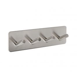 Satin Stainless Steel Adhesive Double Coat Hook, T542SSS