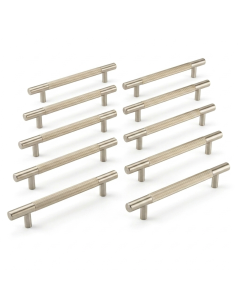 Pack 10 x Satin Nickel Linear T Bar Pull Handle - 160mm c/c  |  IXC710CSN