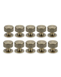 Pack 10 x Antique Brass Linear Cupboard Knob - 34mm dia.  |  IXC713AB