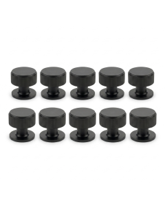 Pack 10 x Matt Black Linear Cupboard Knob - 34mm dia.  |  IXC713MB