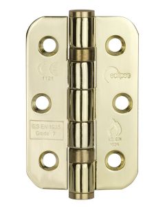 Eclipse Polished Brass 76mm Grade 7 Radius BB Hinges  | 14907