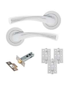 Eclipse Freestyle Polished Chrome Monza Latch Door Pack | 76x51mm (3
