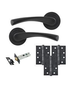 Eclipse Freestyle Matt Black Monza Latch Door Pack | 102x76mm (4