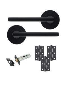 Eclipse Freestyle Matt Black Auriga Latch Door Pack | 76x51mm (3