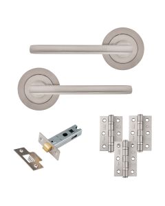 Eclipse Freestyle Satin Nickel Auriga Latch Door Pack | 76x51mm (3