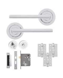 Eclipse Freestyle Polished Chrome Auriga Bathroom Door Pack | 76x51mm (3
