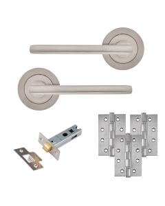 Eclipse Freestyle Satin Nickel Auriga Latch Door Pack | 102x67mm (4
