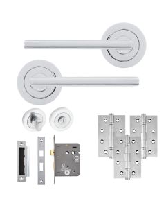 Eclipse Freestyle Polished Chrome Auriga Bathroom Door Pack | 102x67mm (4