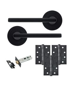 Eclipse Freestyle Matt Black Auriga Latch Door Pack | 102x76mm (4