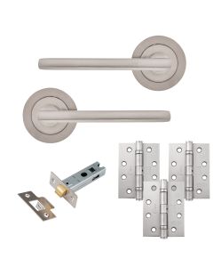 Eclipse Freestyle Satin Nickel Auriga Latch Door Pack | 102x76mm (4