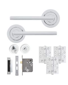 Eclipse Freestyle Polished Chrome Auriga Bathroom Door Pack | 102x76mm (4