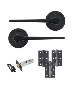 Eclipse Freestyle Matt Black Monte Latch Door Pack | 76x51mm (3