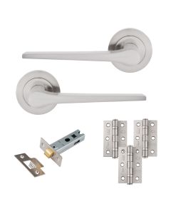 Eclipse Freestyle Satin Nickel Monte Latch Door Pack | 76x51mm (3