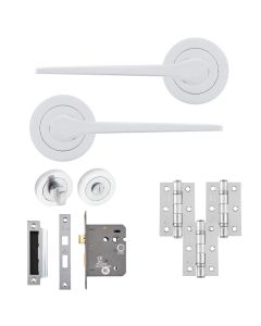Eclipse Freestyle Polished Chrome Monte Bathroom Door Pack | 76x51mm (3