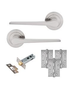 Eclipse Freestyle Satin Nickel Monte Latch Door Pack | 102x67mm (4