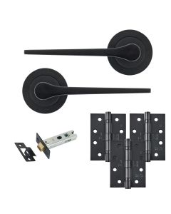 Eclipse Freestyle Matt Black Monte Latch Door Pack | 102x76mm (4